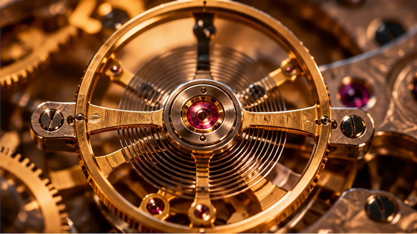 Goldene Unruh mit Spirale, ganz nah